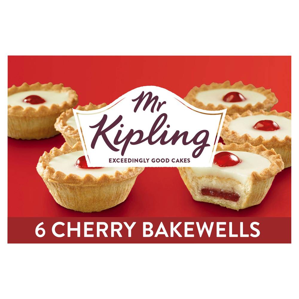 SAVE £1.63 Mr Kipling Cherry Bakewell Cakes x6
