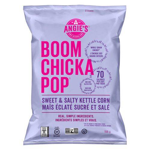 Angie's maïs éclaté sucré et salé boom chicka pop (198g) - boomchickapop sweet & salty kettle corn (198 g)