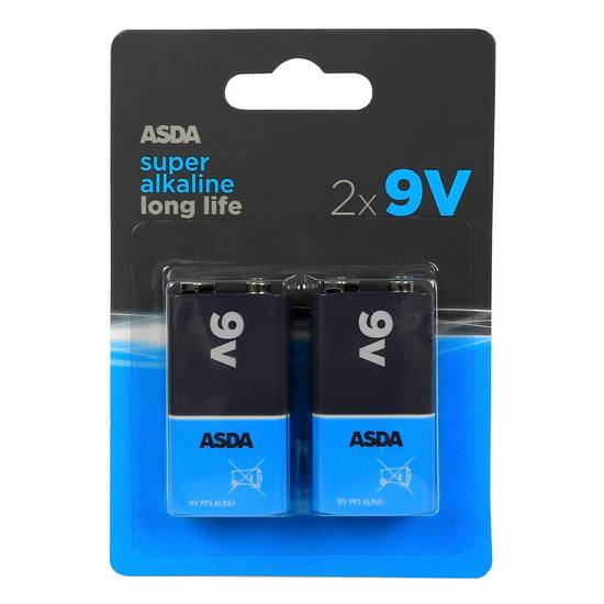Long Life Alkaline 9V 2 Pack