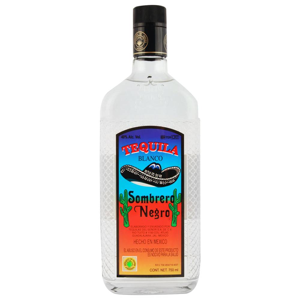 Sombrero negro tequila blanco (botella 750 ml)