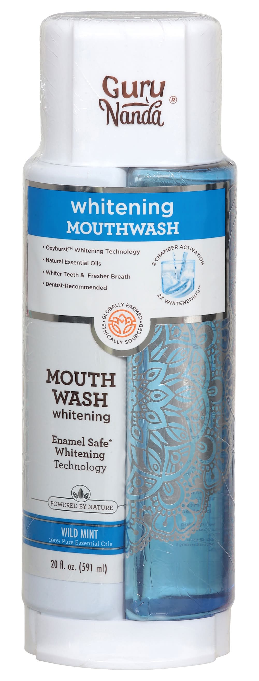 GuruNanda Whitening Wild Mint Mouthwash (20 fl oz)