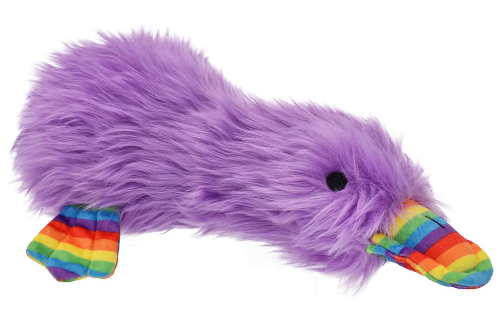 Multipet Purple Pride Duckworth Plush Dog Toy (13")