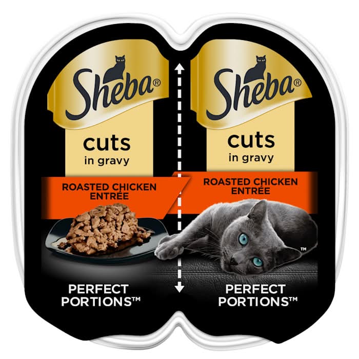 Sheba Perfect Portions Wet Cat Food Cuts In Gravy Chicken Entree, 2.64 oz.