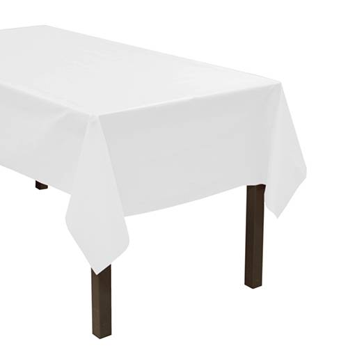 Party Essential - 54x108" Table Cover, White - 1 Roll (Case of 24)