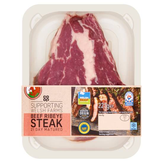 Co-Op Welsh Beef Ribeye Steak 227g