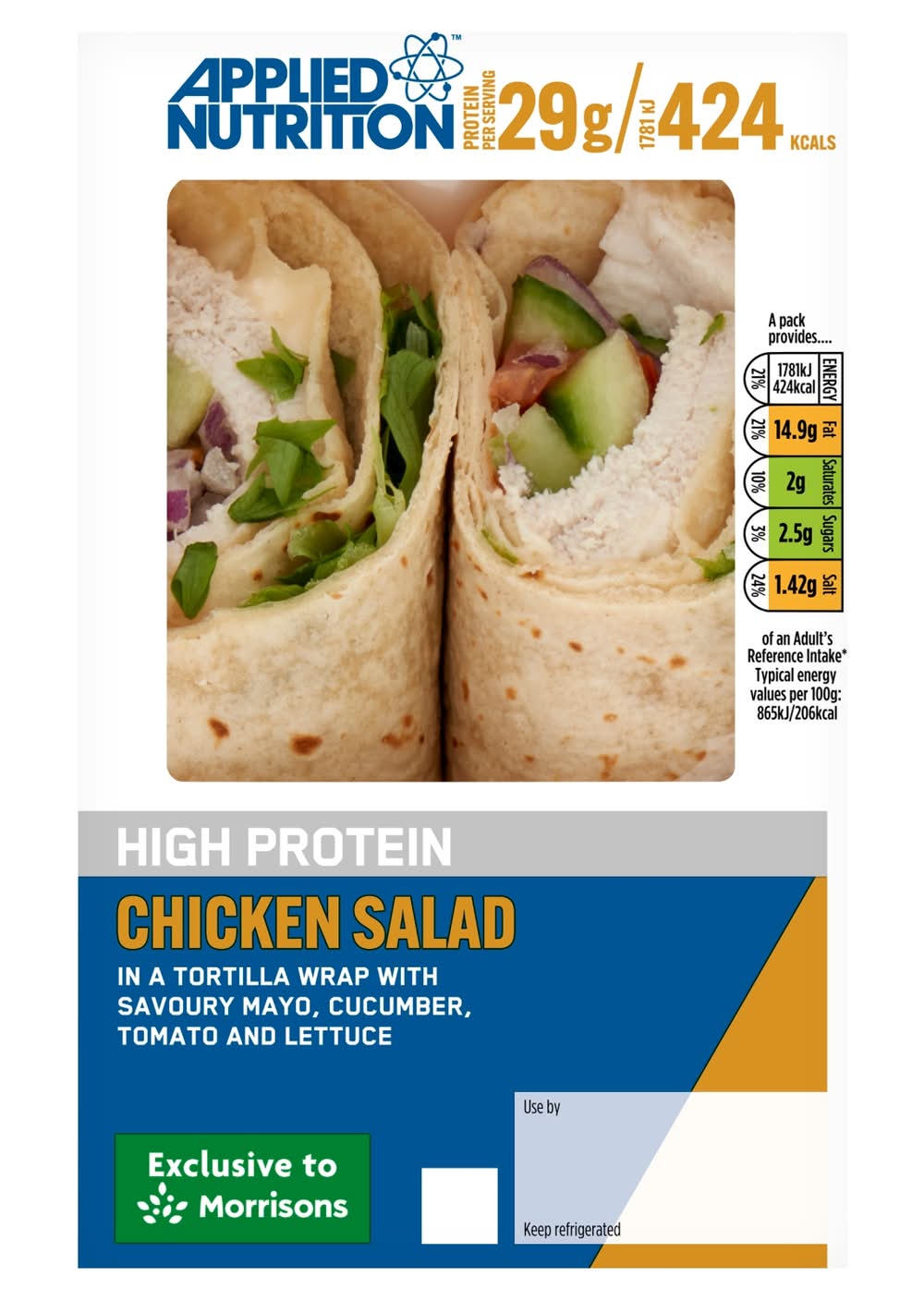 Applied Nutrition Chicken Salad Wrap 206g