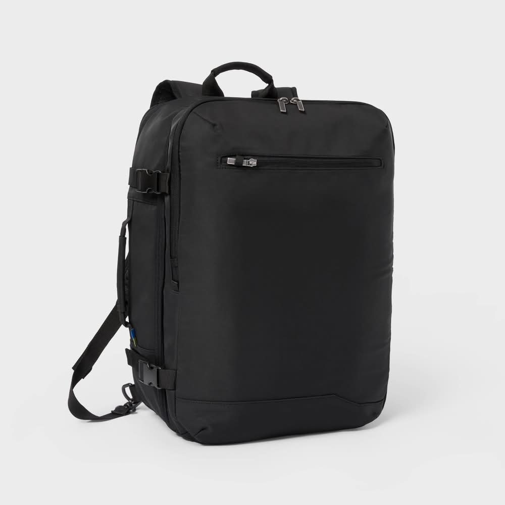 Open Story Travel Backpack With Expansion 40 L, Black