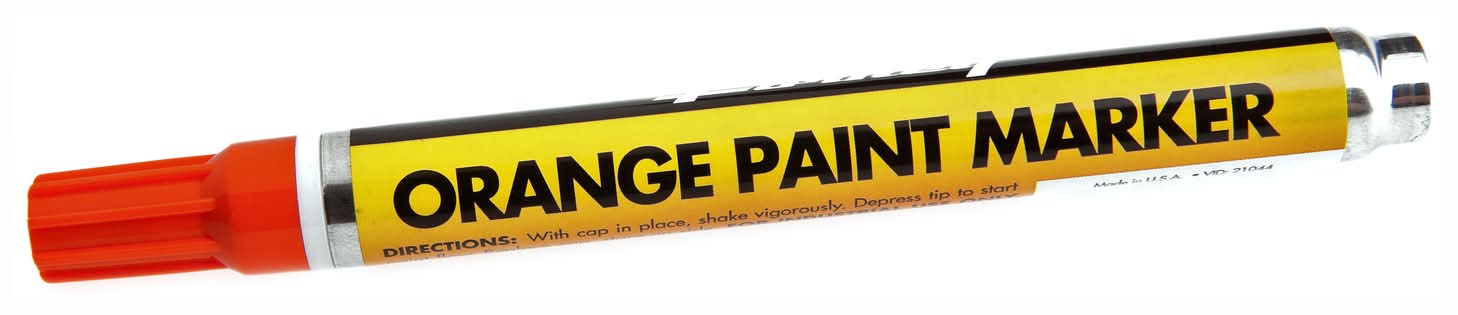 Forney Orange Valve Tip Paint Marker 1 Pk