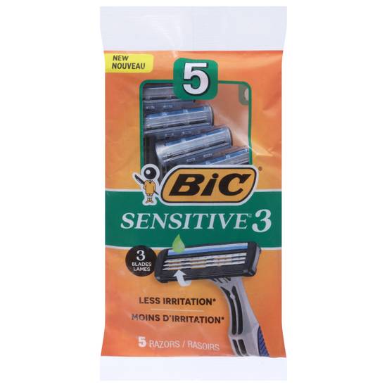 Bic Sensitive 3 Blades Razors (5 ct)