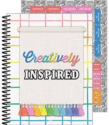 Carson-Dellosa Creatively Inspired Teacher Planner, 128 pages, 116 stickers (105049)