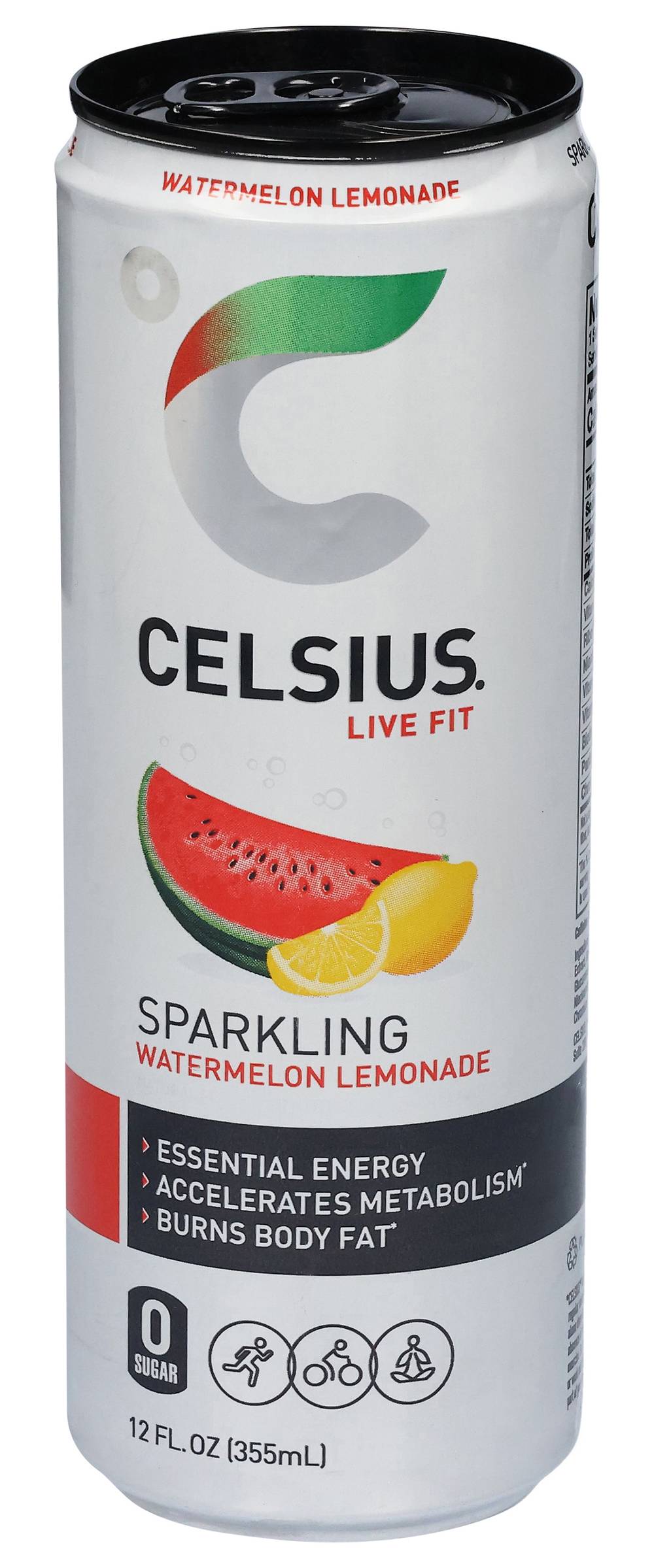 Celsius Live Fit Sparkling Energy Drink, Watermelon-Lemonade (12 fl oz)