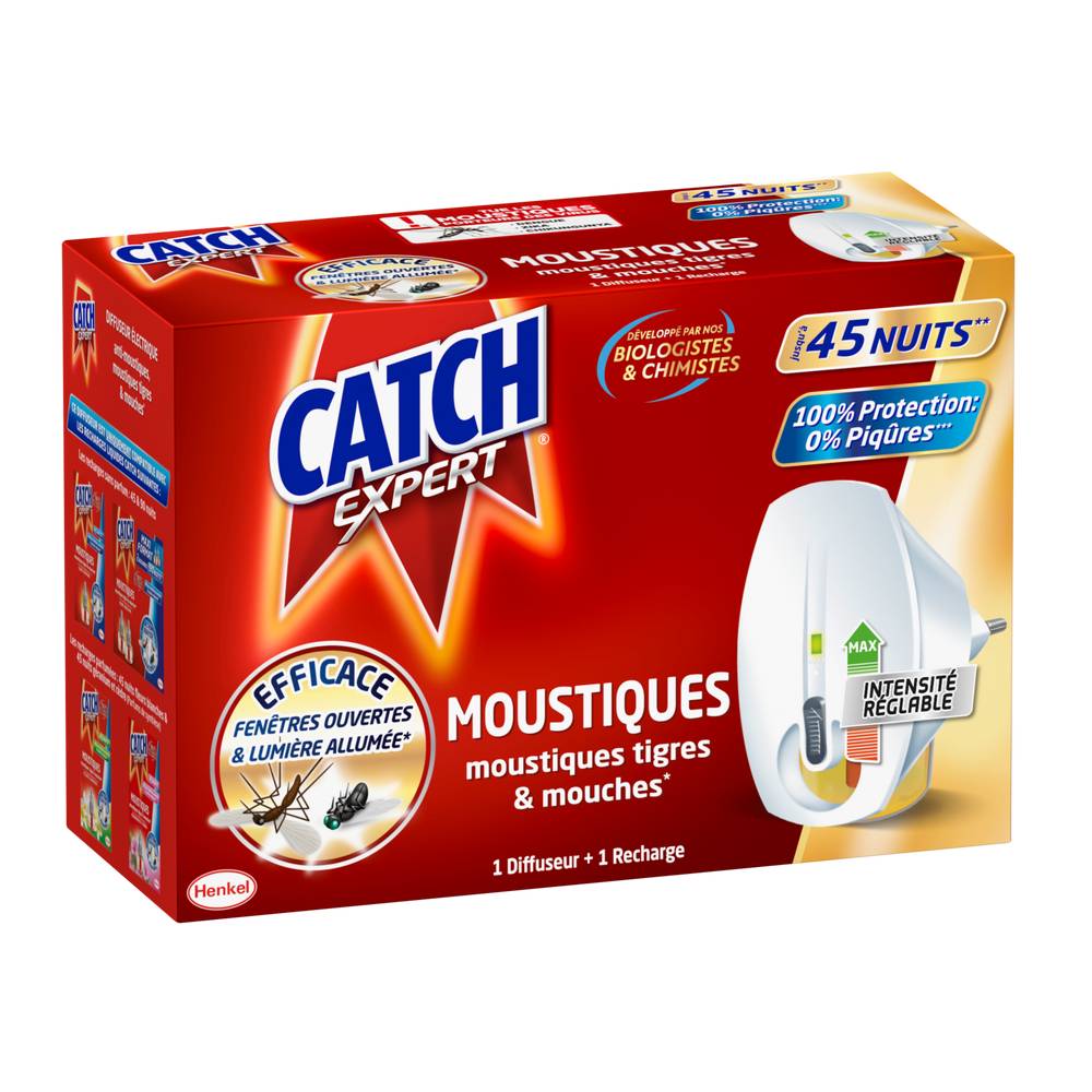 Catch - Diffuseur électrique mouches et moustiques 45 nuits