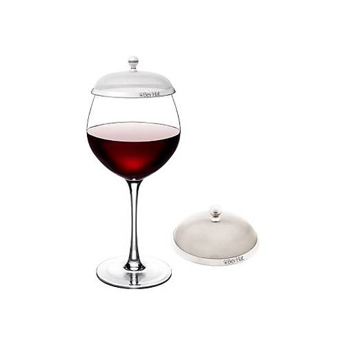 Bevhat Stainless Steel Wine Glass Cover (2x 2oz counts)