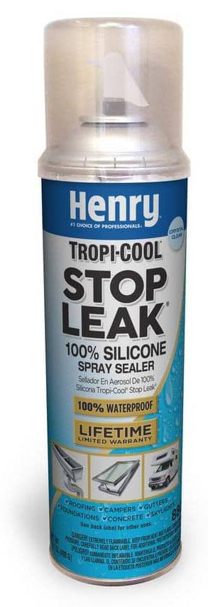 Henry 880 Tropi-Cool Stop Leak Clear 100% Silicone Spray Sealer 14.1 Oz.