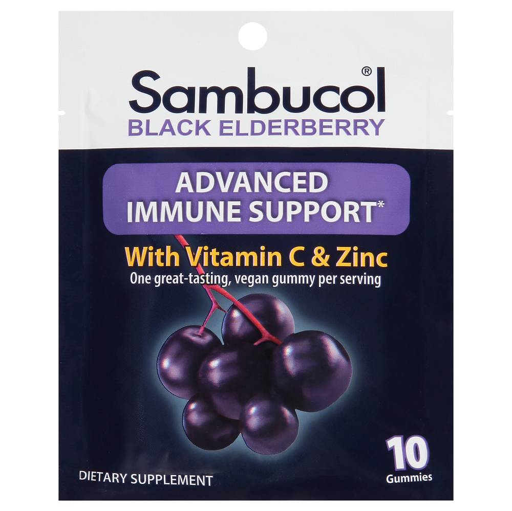 Sambucol Gummies With Vitamin C & Zinc Black Elderberry