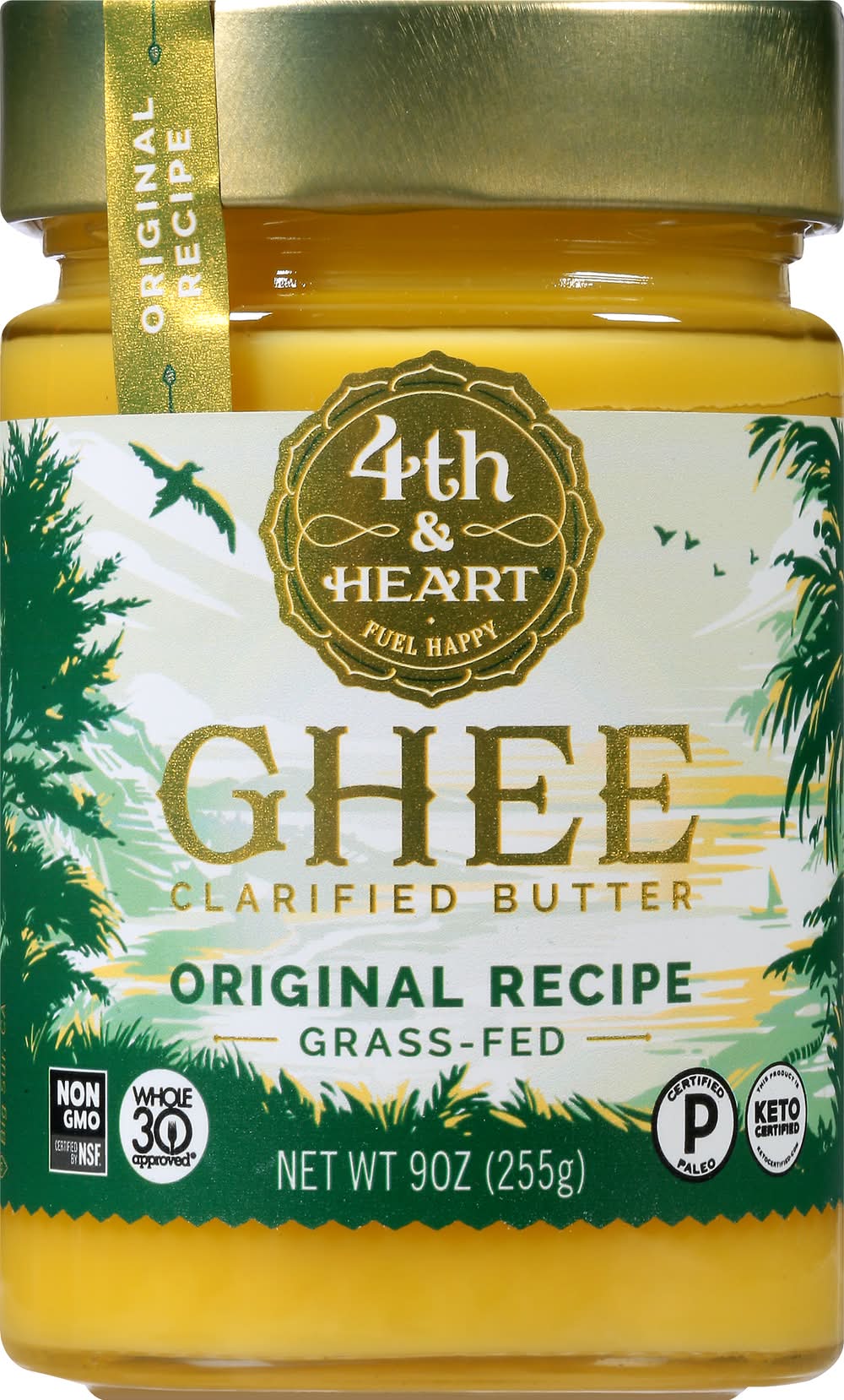 4th & Heart Original Recipe Grass-Fed Clarified Butter Ghee (9 oz)