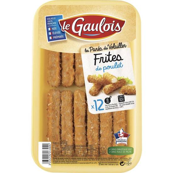 Frites de poulet panées LE GAULOIS 12 pièces - 200g