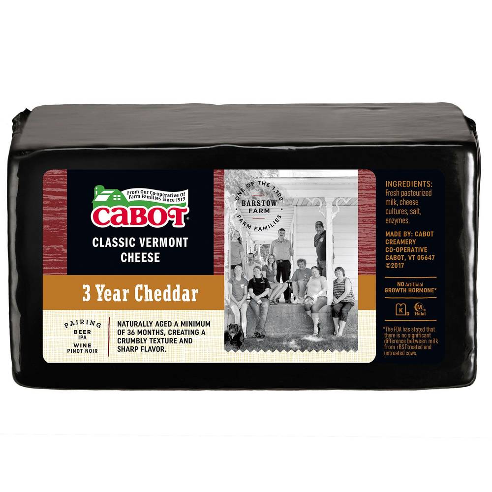 Cabot 3 Year Cheddar Cheese