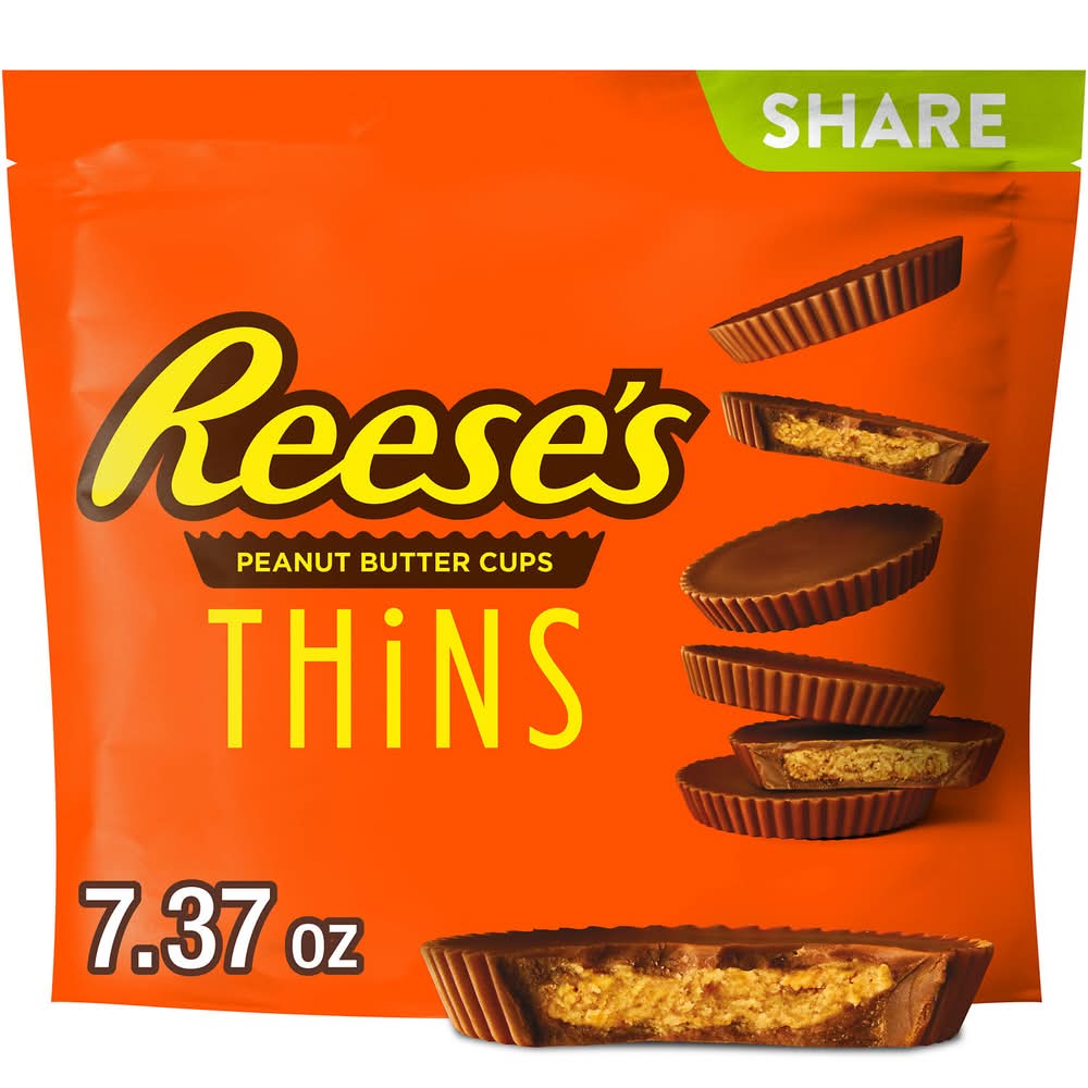 Reese's Thins Cups Candy Share pack, Milk Chocolate; Peanut Butter (7.37 oz)