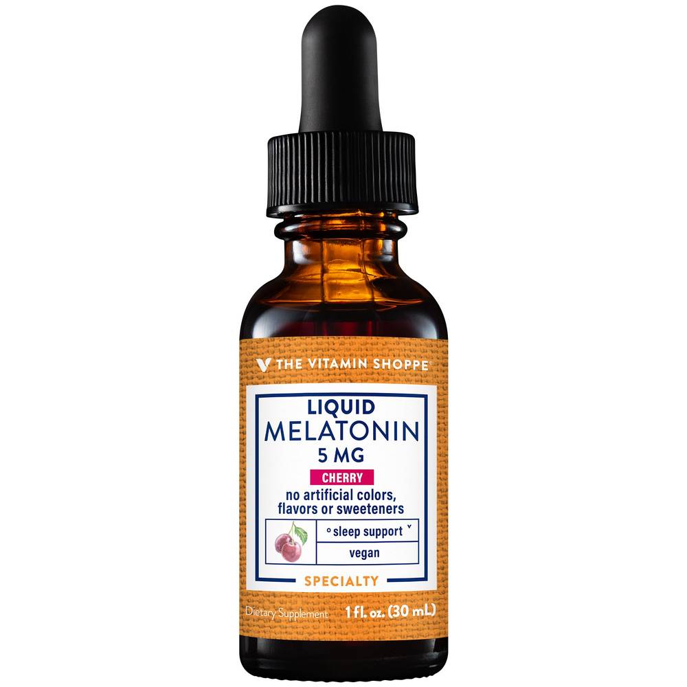 The Vitamin Shoppe Liquid Melatonin Drops Dietary Supplement (cherry)