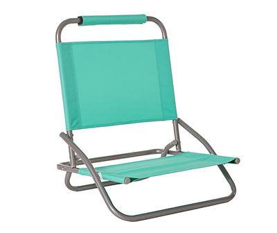 Teal Low Sand Folding Beach Chair