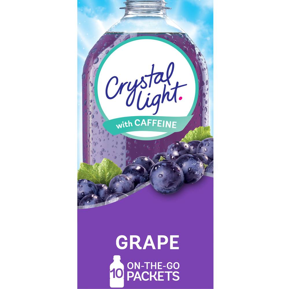 Crystal Light Grape Drink Mix With Caffeine (10 ct, 0.11 oz)