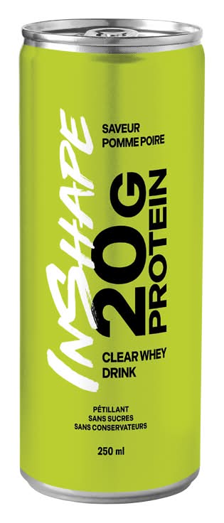 Inshape Nutrition - Boisson pétillante clear whey, pomme poire (250ml)