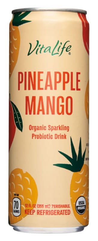 VitaLife Organic Sparkling Protein Drink, Pineapple Mango (12 fl oz)