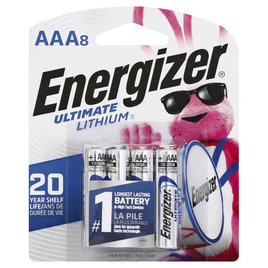 Energizer Ultimate Lithium Aaa Batteries (8 ct)