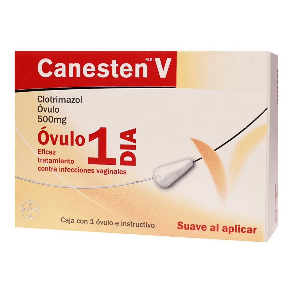 Canesten V · 1 Día clotrimazol óvulo 500 mg (200 g)