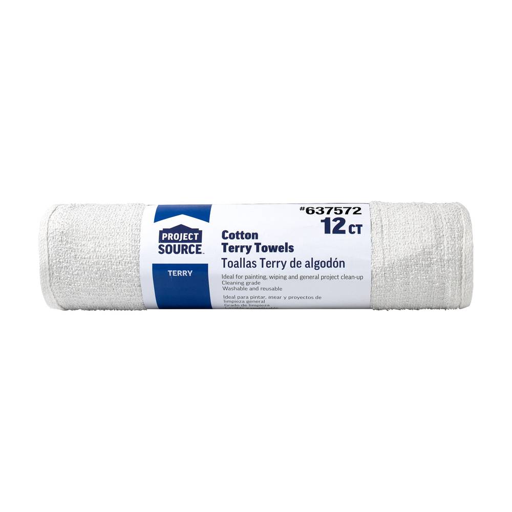 Project Source Terry Towels 12-Pack Terry Towel | T-00664-12PS