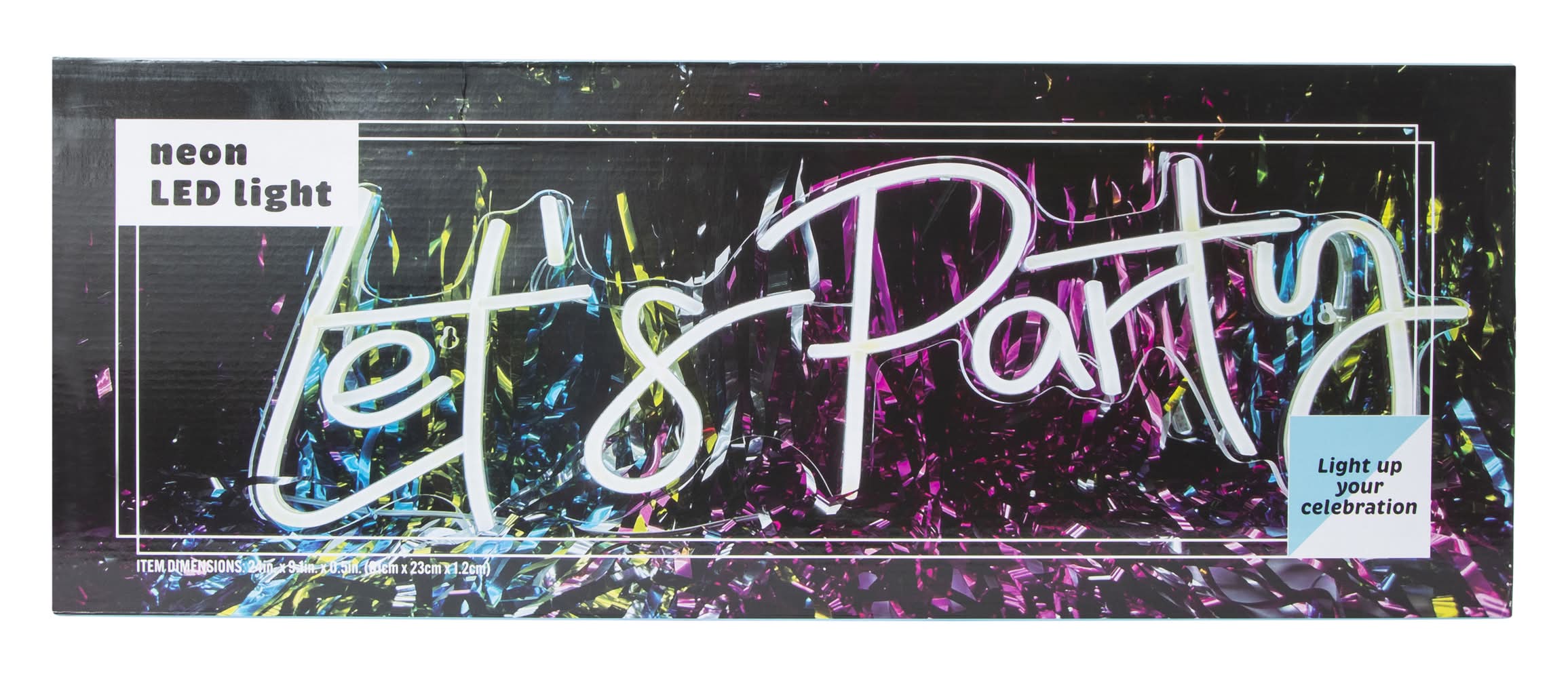 Let's Party Neon LED Light 9in x 24in