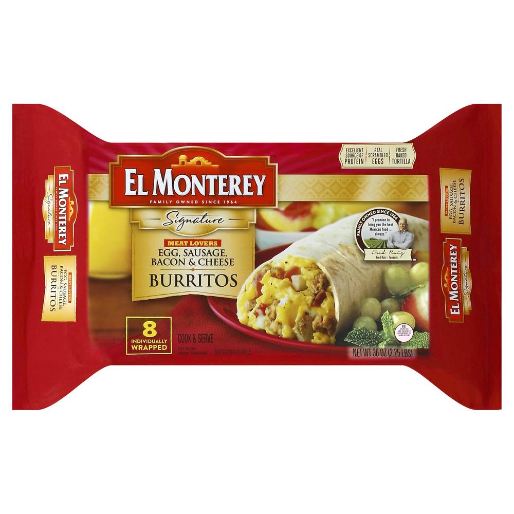 El Monterey Egg Sausage Bacon & Cheese Burrito (2.25 lbs)