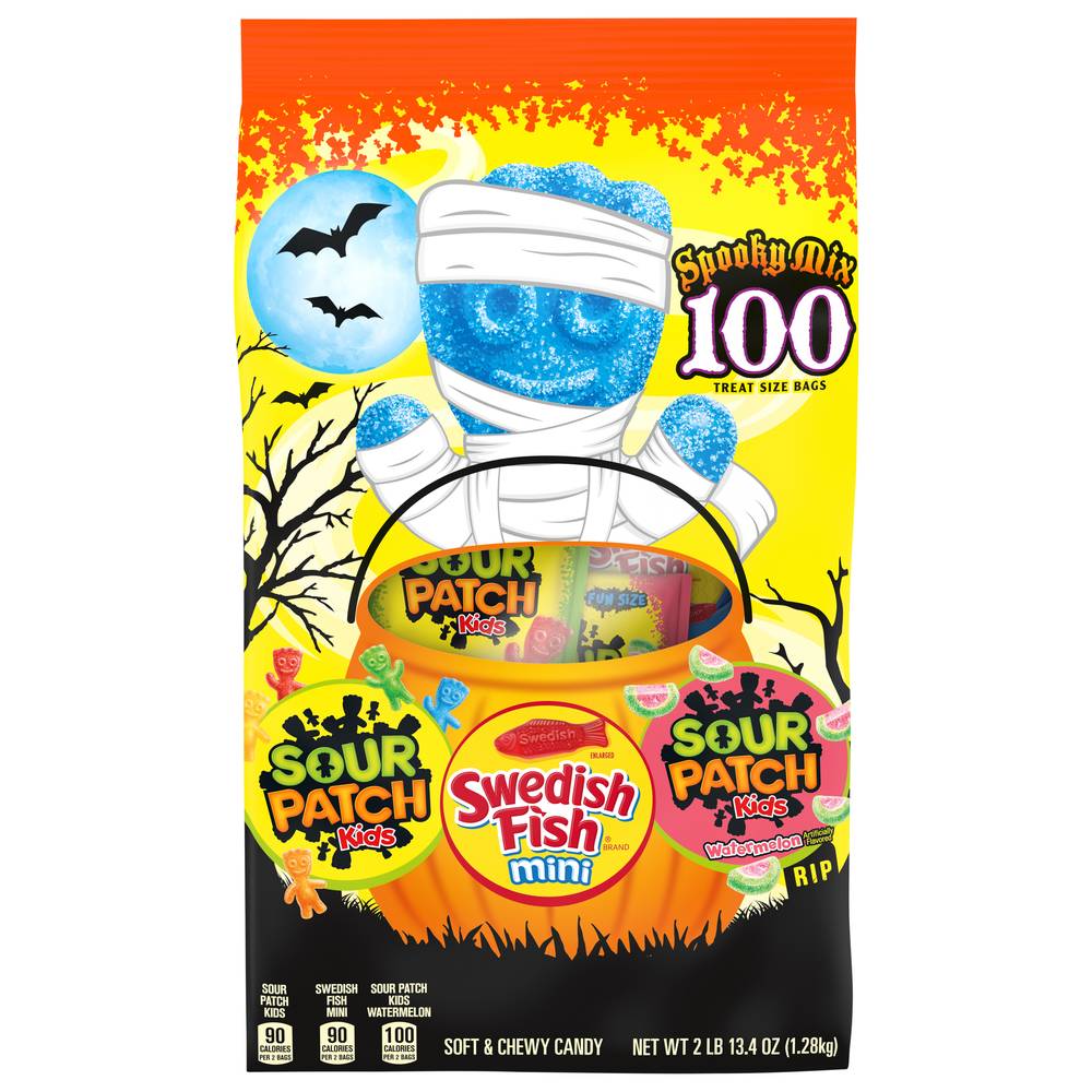 Mondelez International Swedish Fish Spooky Mix Soft & Chewy Candy Treat, Mixed-Fruit (13.4 oz)