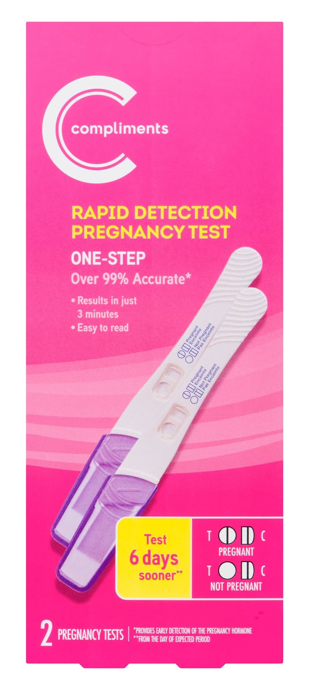 Compliments Rapid Detection Pregnancy Test (2 ct)