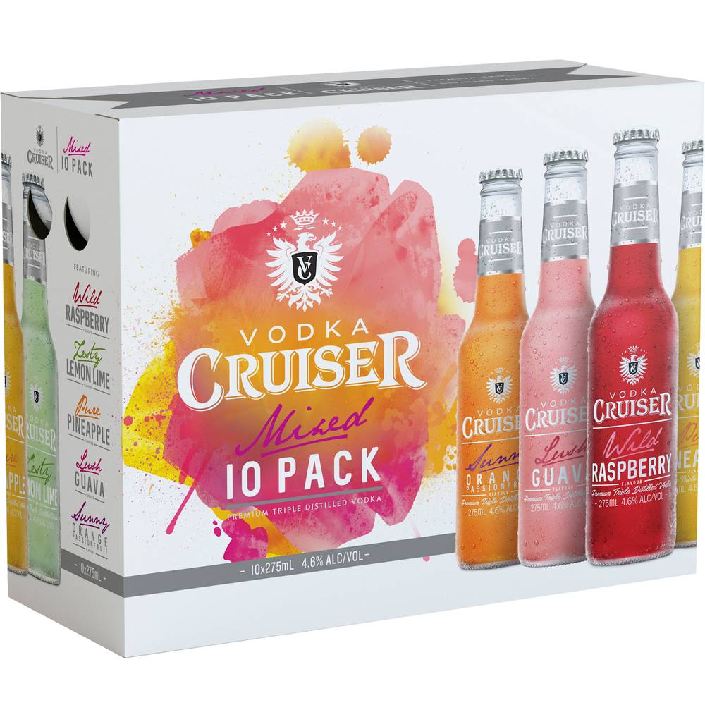 Vodka Cruiser Mixed Bottles 10x275mL