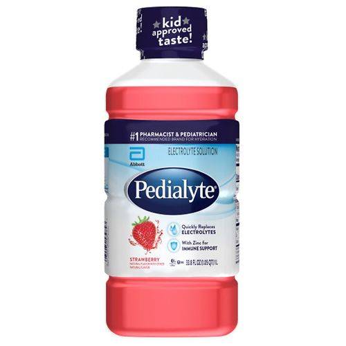 Pedialyte Electrolyte Solution Strawberry - 33.8 oz