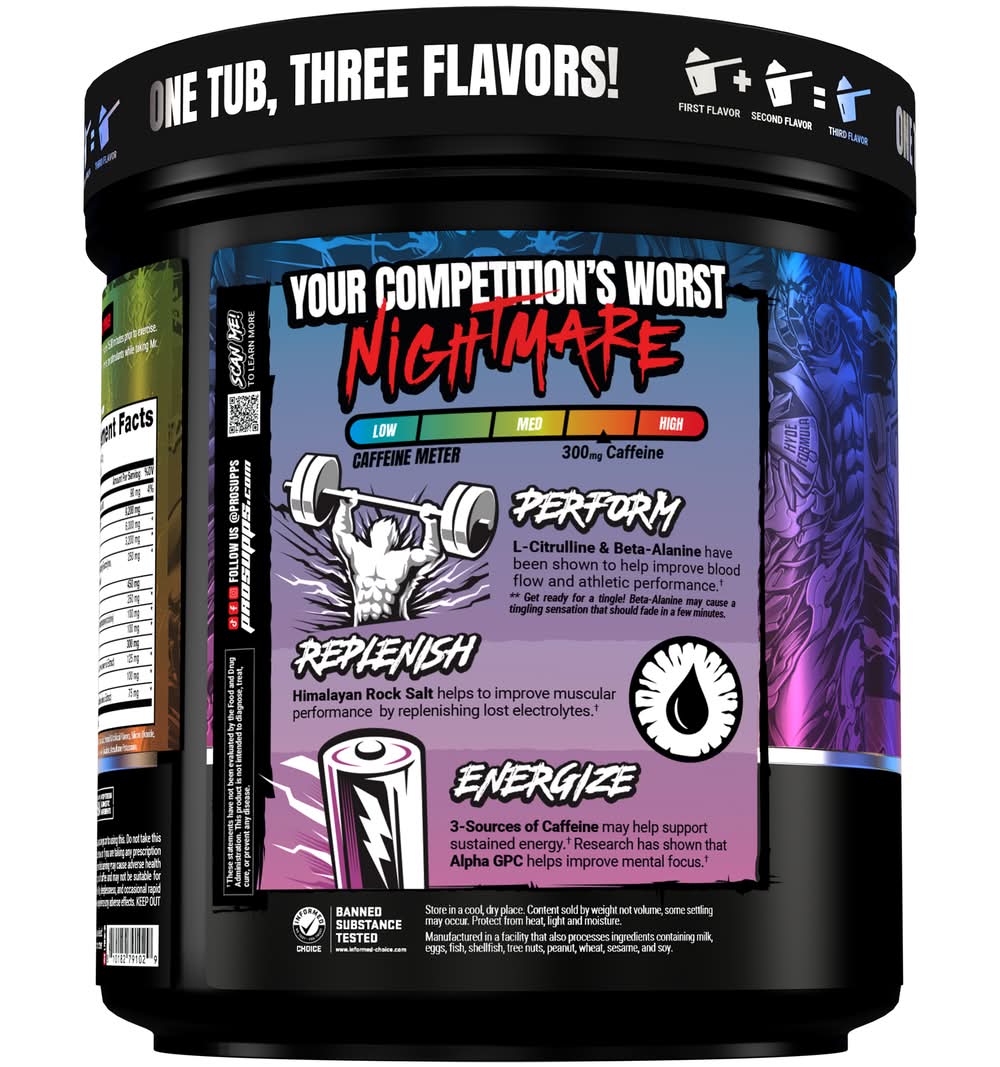 Mr. Hyde Nightmare Dual Tub - Intense Energy Pre-Workout - Sweet