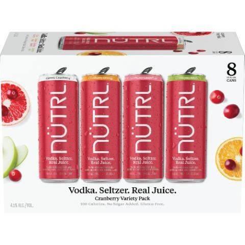 NUTRL Vodka Cranberry Variety 8 Pack 12oz Cans