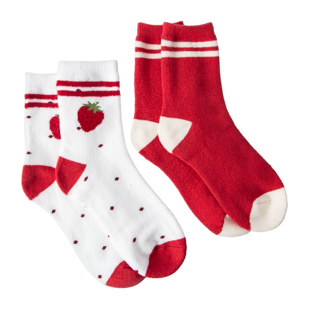 Cozy Crew Socks 2-Pairs Strawberry