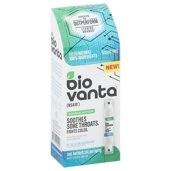Biovanta Double Action Fights Colds Sore Throat Spray (2 ct)