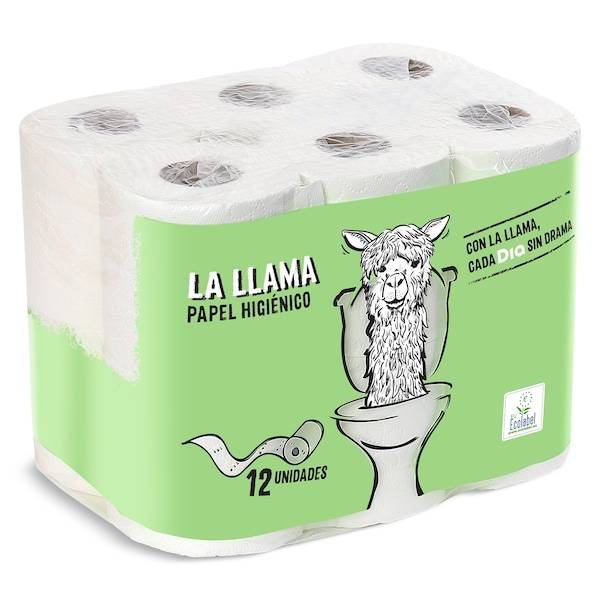 Papel higiénico La llama bolsa 12 unidades