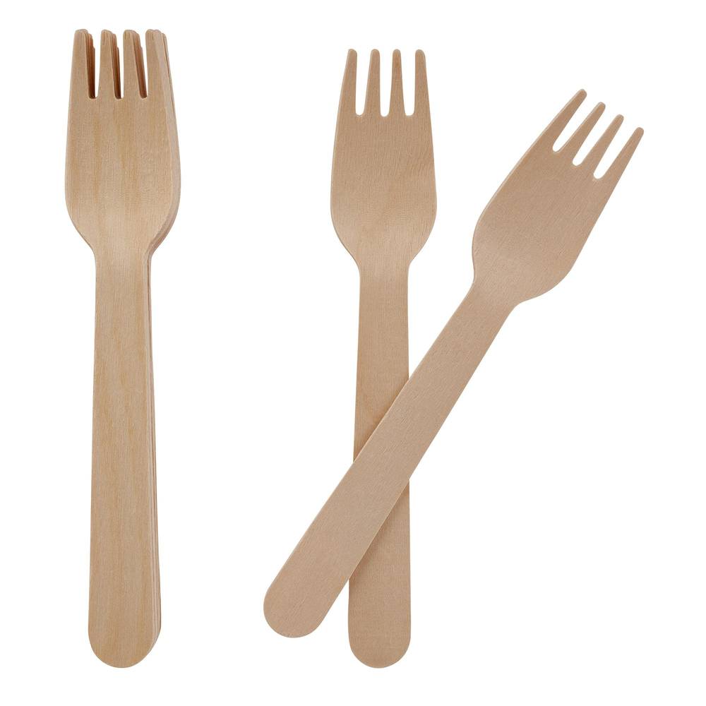 Sainsbury's Home Wooden Forks 10Pk