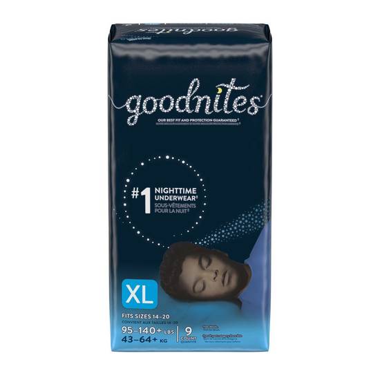 GoodNites Boy's Nighttime Bedwetting Underwear Extra Large (9 ct)