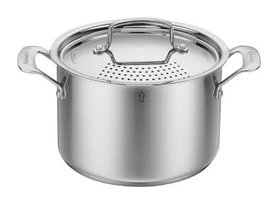 Cuisinart Stainless Steel Pasta Pot With Straining Cover 5.75 Qt