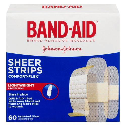 Band-aid pansements adhésifs en plastique comfort-flex (60 unités) - comfort-flex plastic adhesive bandages (60 units)