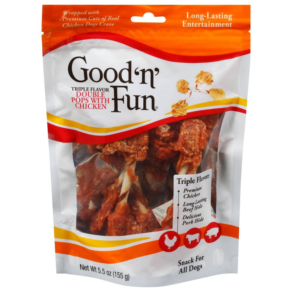 Good 'n' Fun Triple Flavor Double Pops With Chicken (5.5 oz)