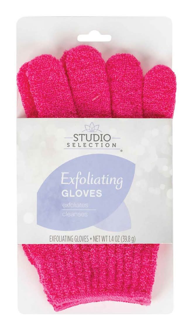 Studio Selection Exfoliating Gloves 2 Ct