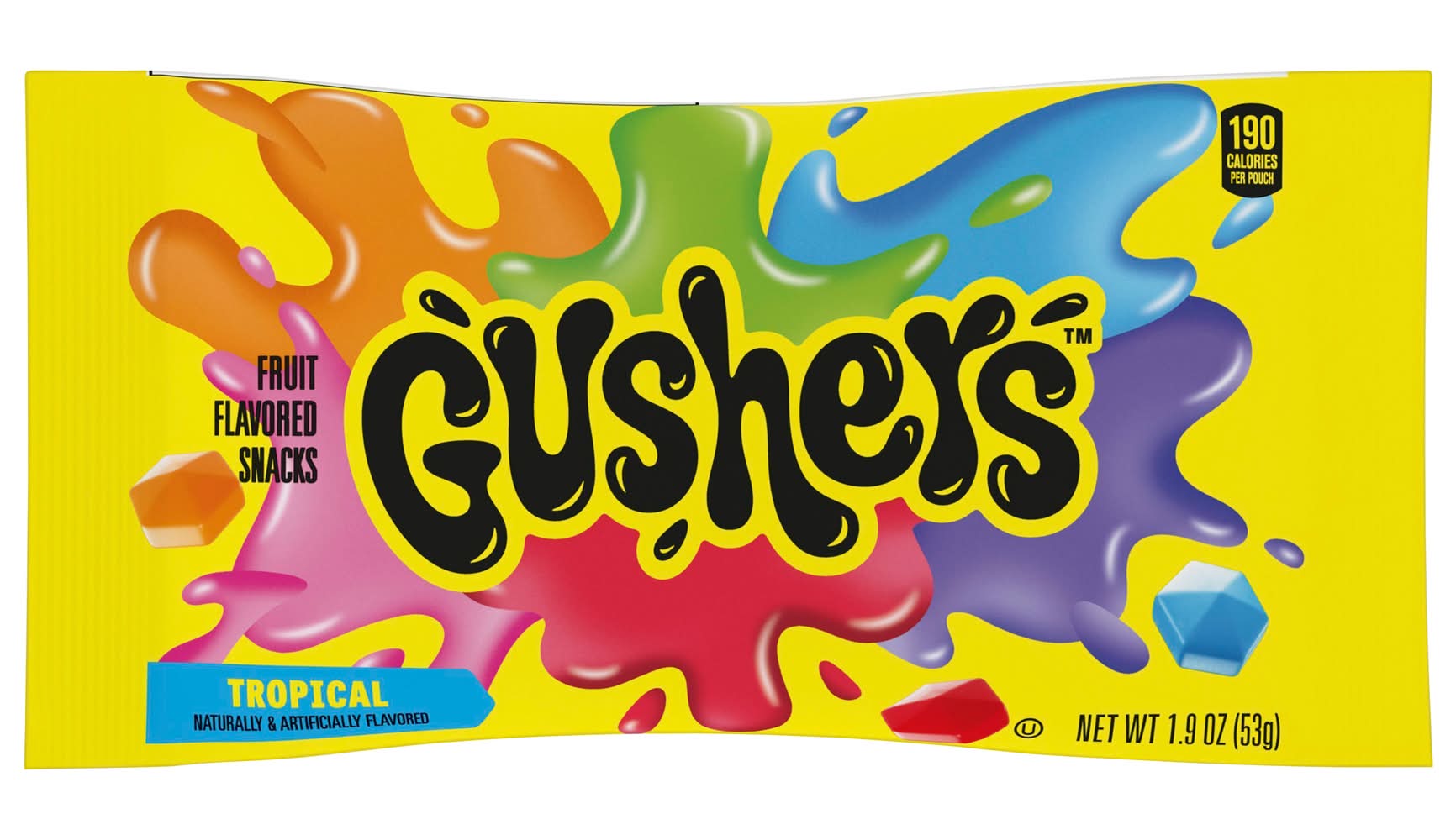 Gushers Chewy Juice Filled Fruit Snack, Tropical (1.9 oz)