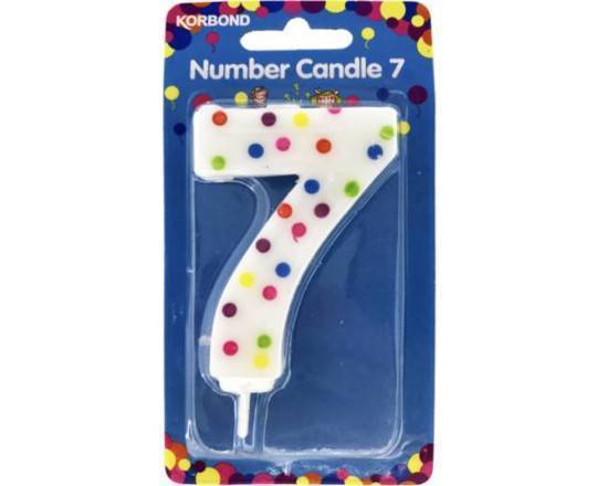 Korbond Birthday Candle Number 7